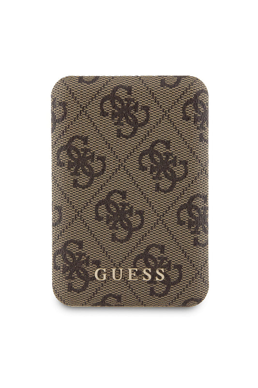 Guess 4G Desenli 5000 mAh 15w Magsafe Powerbank Kahverengi