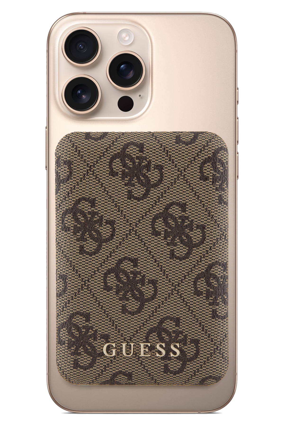 Guess 4G Desenli 5000 mAh 15w Magsafe Powerbank Kahverengi