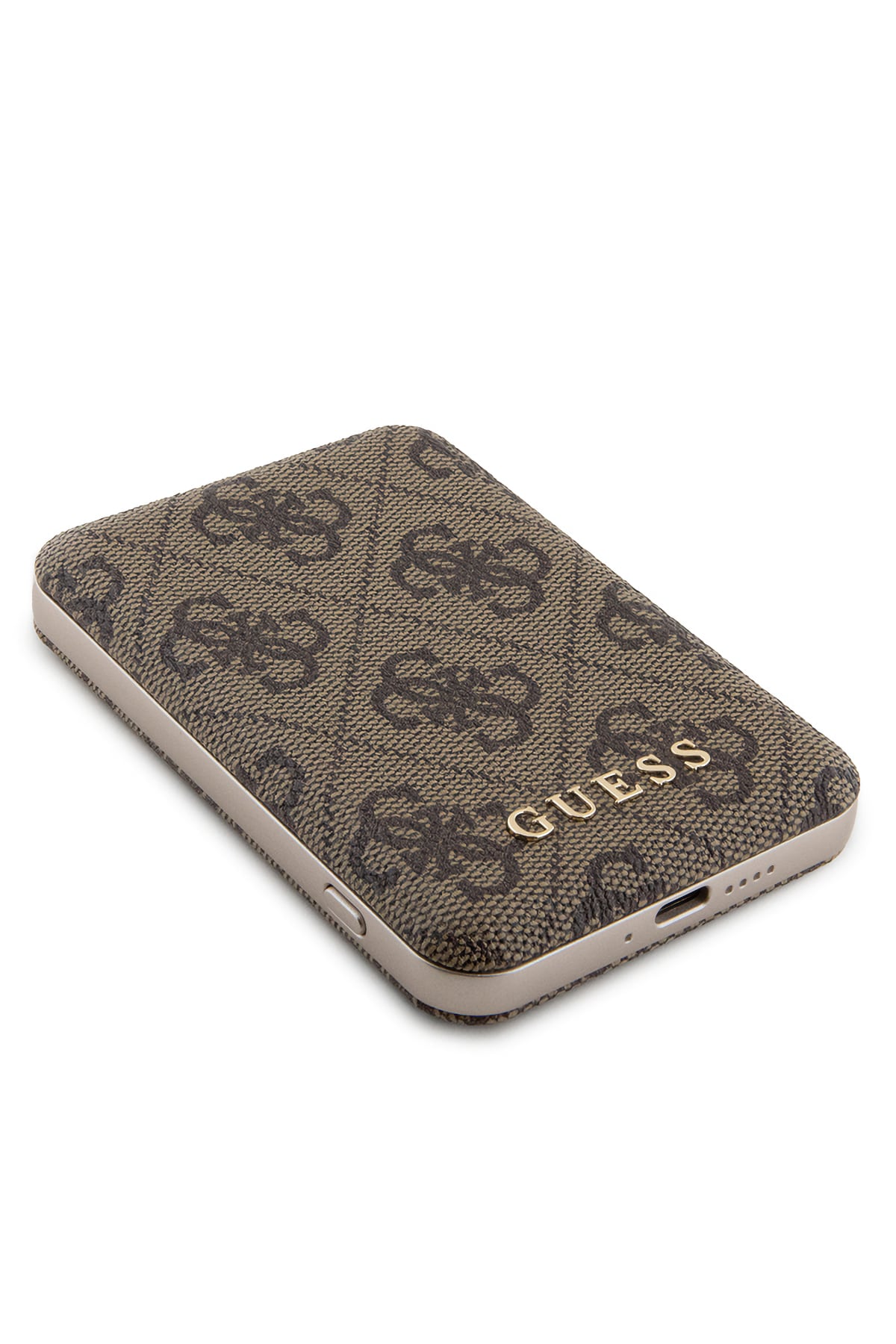 Guess 4G Desenli 5000 mAh 15w Magsafe Powerbank Kahverengi