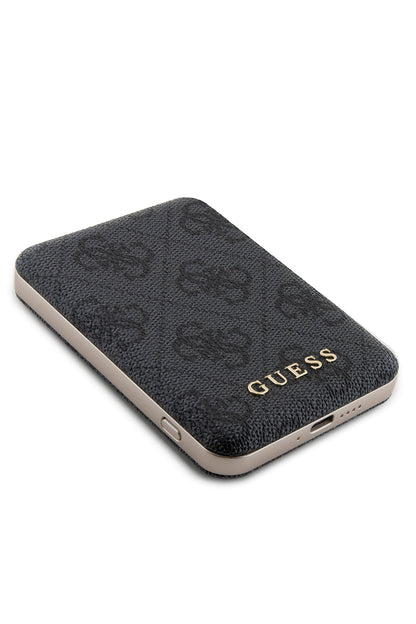 Guess 4G Desenli 5000 mAh 15w Magsafe Powerbank Siyah