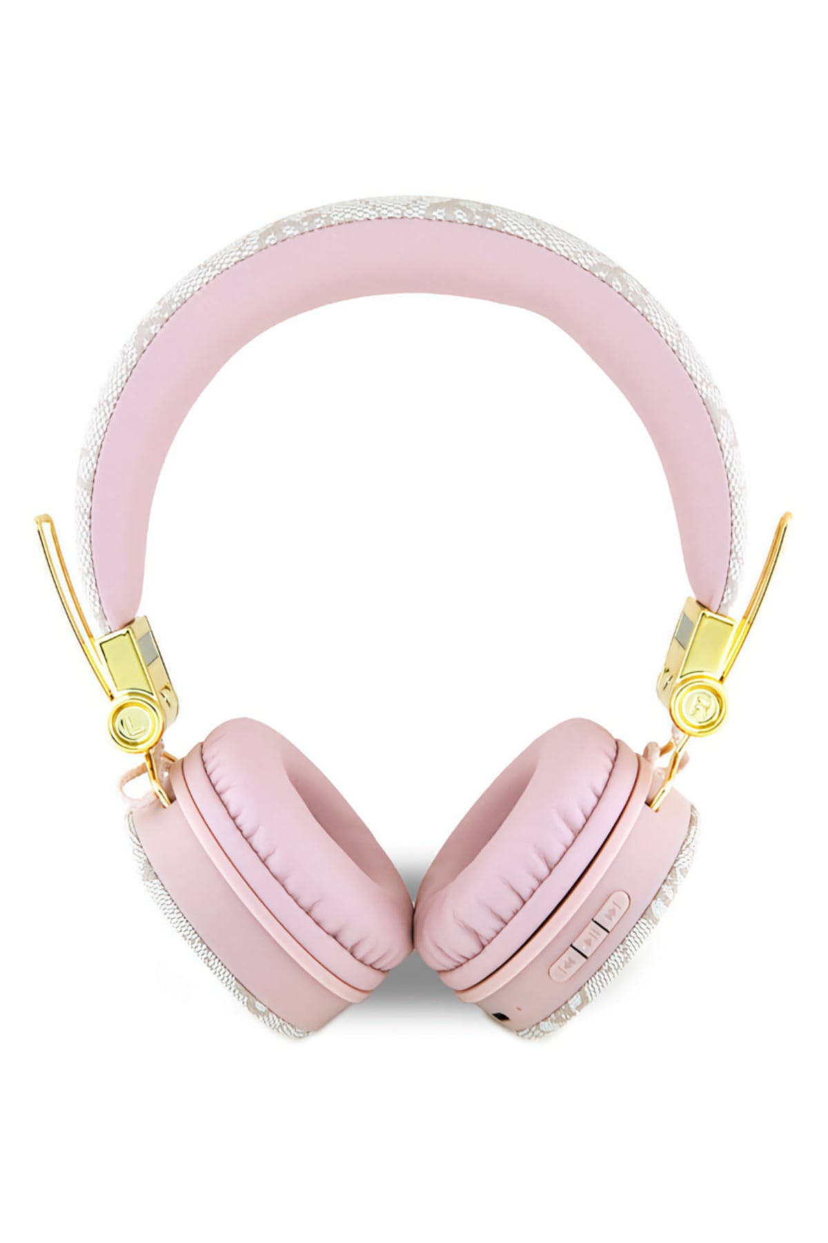 Guess Kulak Üstü Bluetooth 5.3 Kulaklık 4G Desenli Metal Logolu Pembe