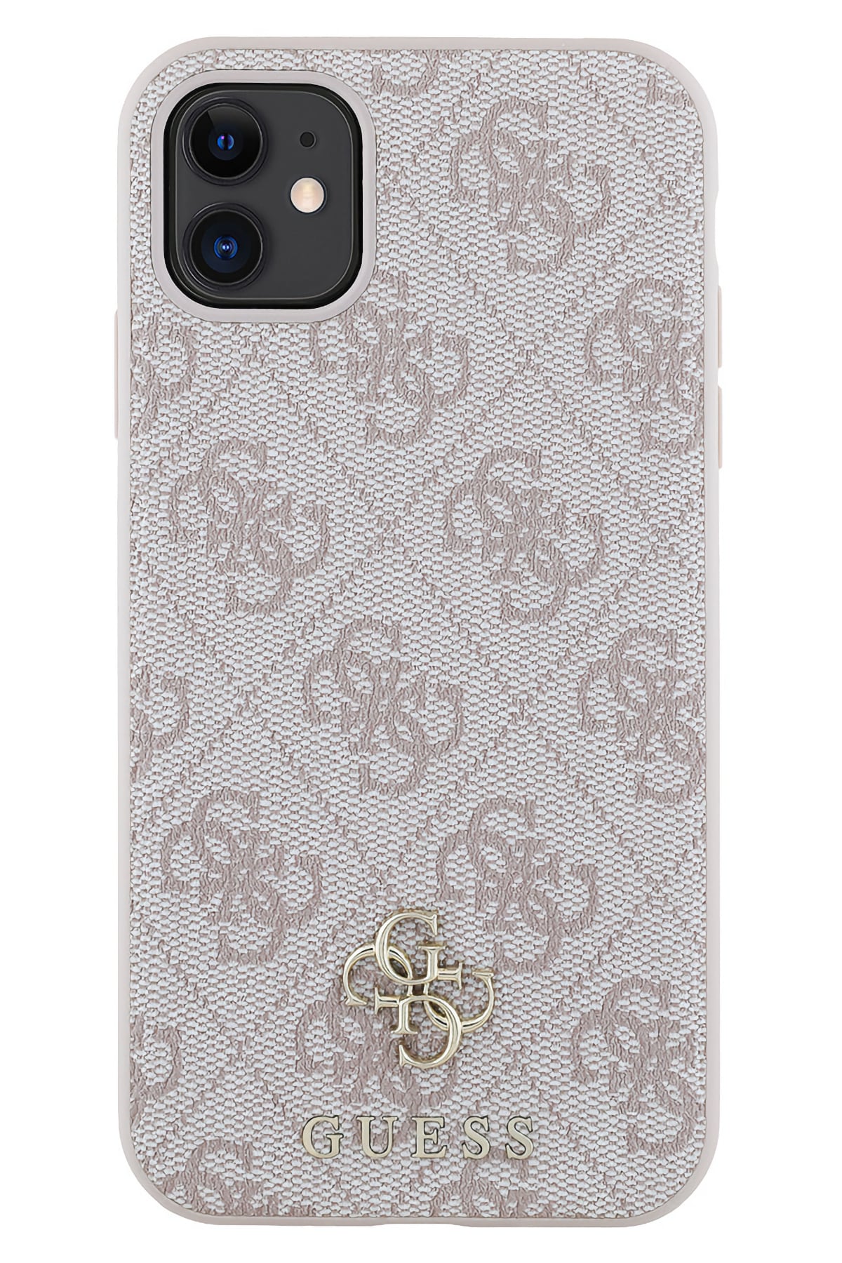 Guess Classic 4G Logolu iPhone 11 Magsafe Uyumlu Kılıf Pembe