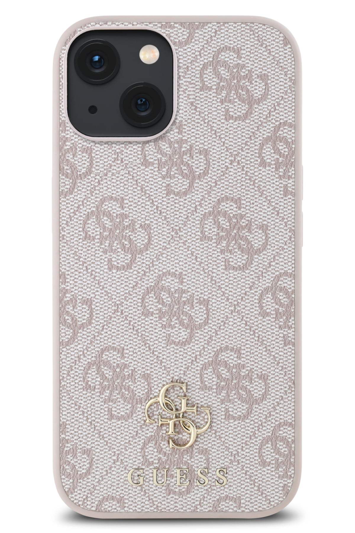 Guess Classic 4G Logolu iPhone 14 Magsafe Uyumlu Kılıf Pembe