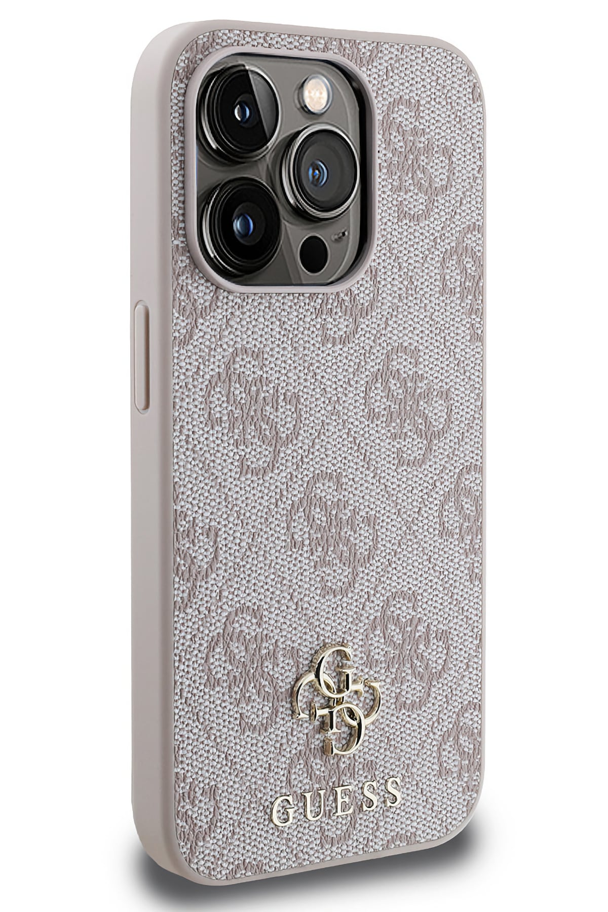 Guess Classic 4G Logolu iPhone 14 Pro Magsafe Uyumlu Kılıf Pembe