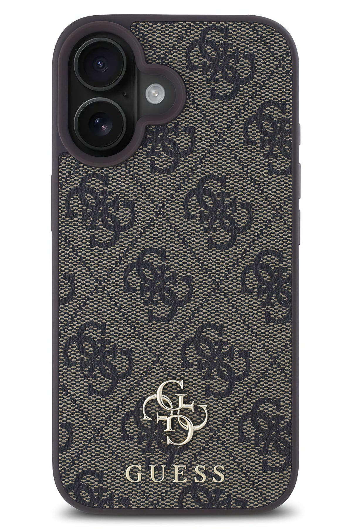 Guess Classic 4G Logolu iPhone 16 Plus Magsafe Uyumlu Kılıf Kahverengi
