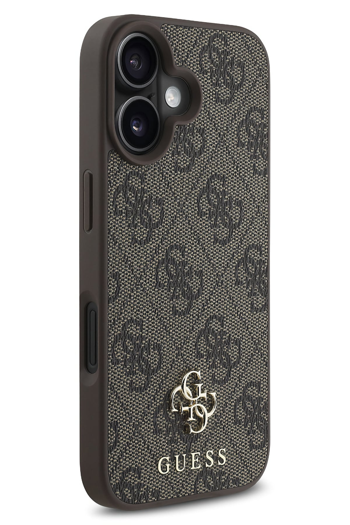 Guess Classic 4G Logolu iPhone 16 Plus Magsafe Uyumlu Kılıf Kahverengi