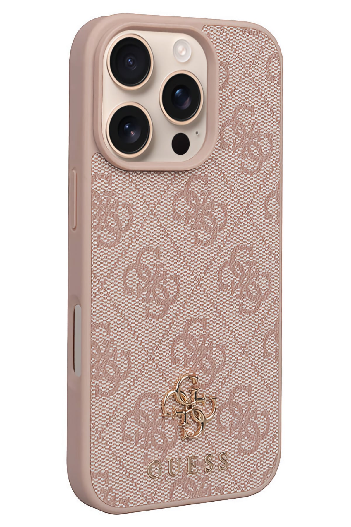 Guess Classic 4G Logolu iPhone 16 Pro Magsafe Uyumlu Kılıf Pembe