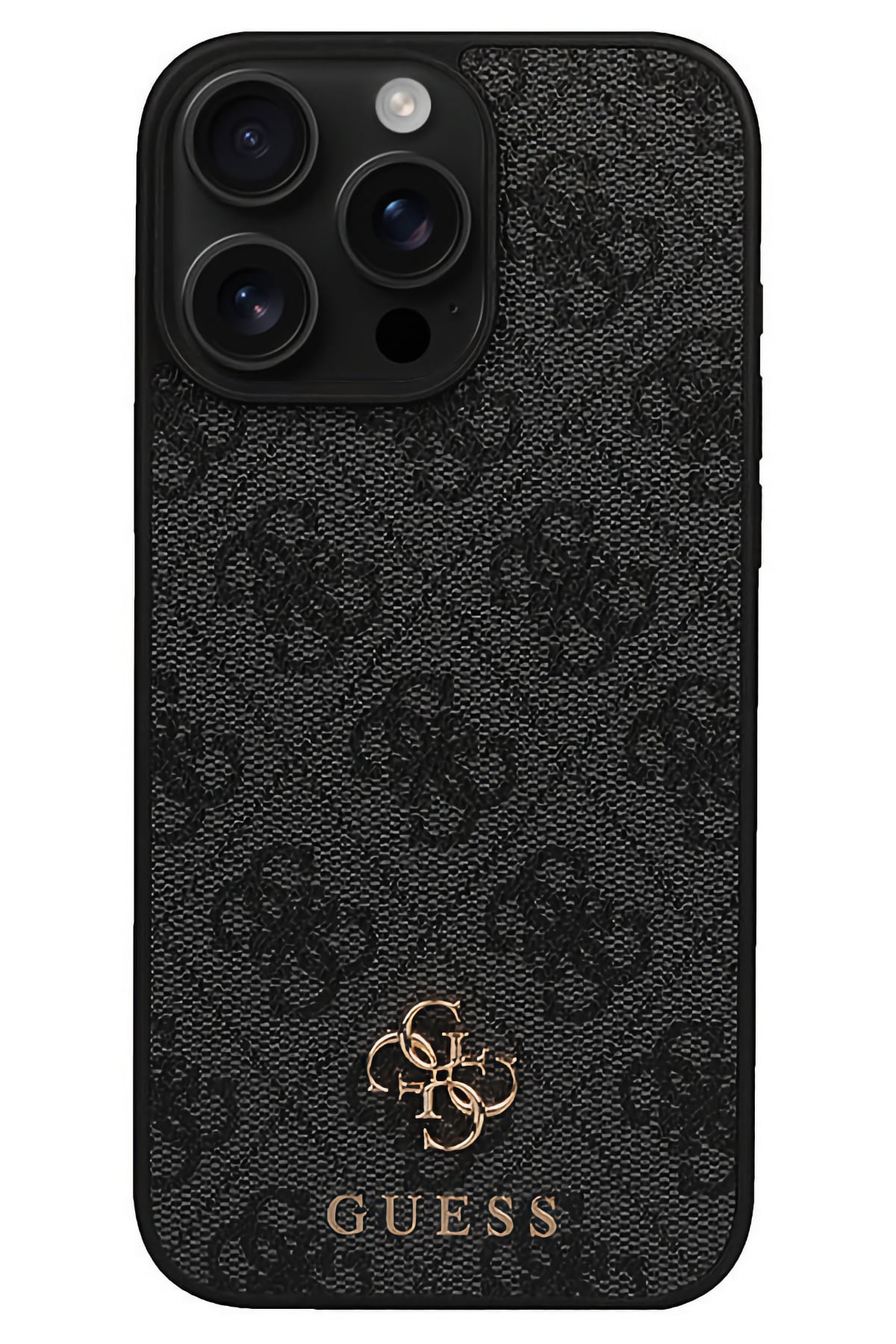 Guess Classic 4G Logolu iPhone 16 Pro Max Magsafe Uyumlu Kılıf Siyah