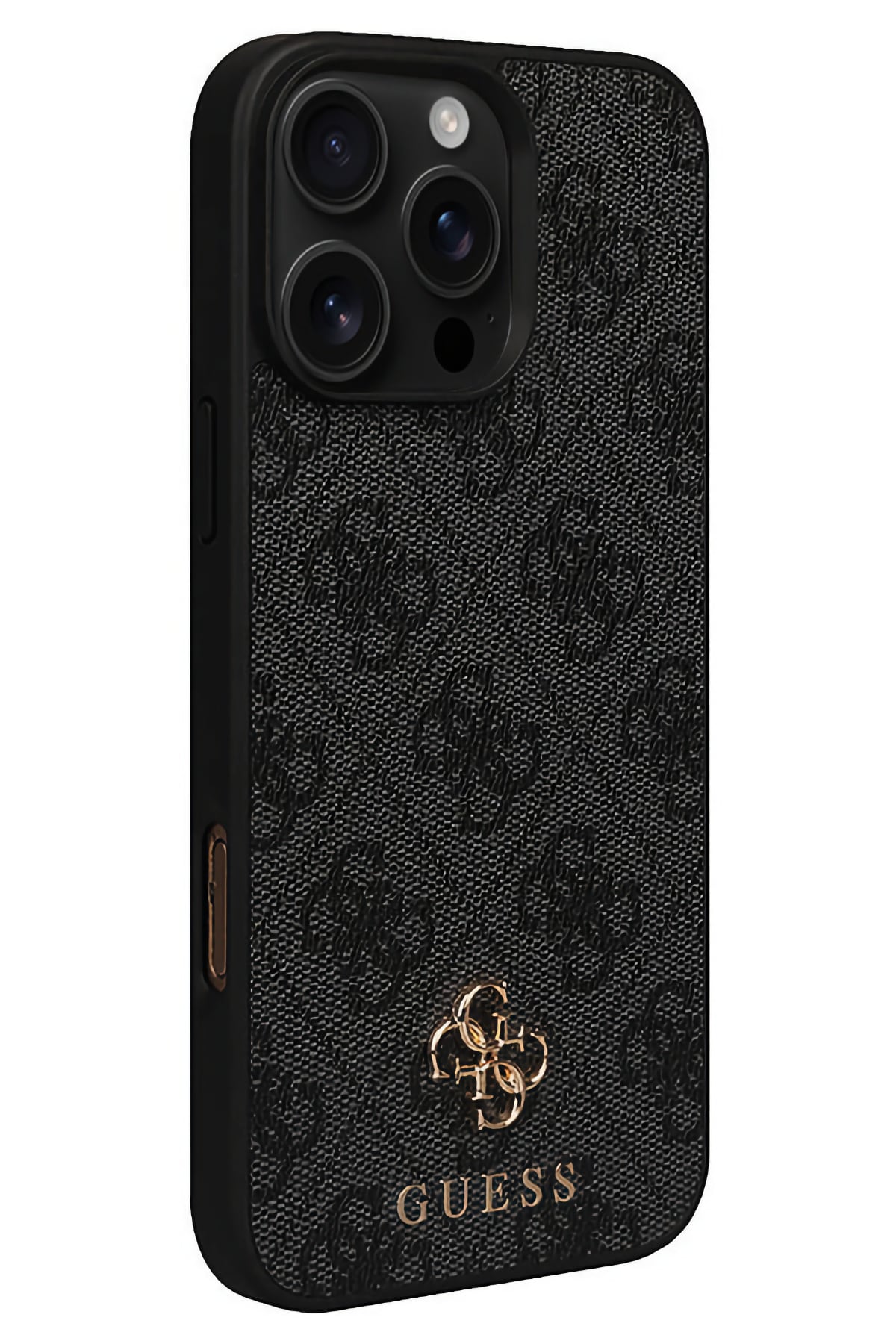 Guess Classic 4G Logolu iPhone 16 Pro Max Magsafe Uyumlu Kılıf Siyah