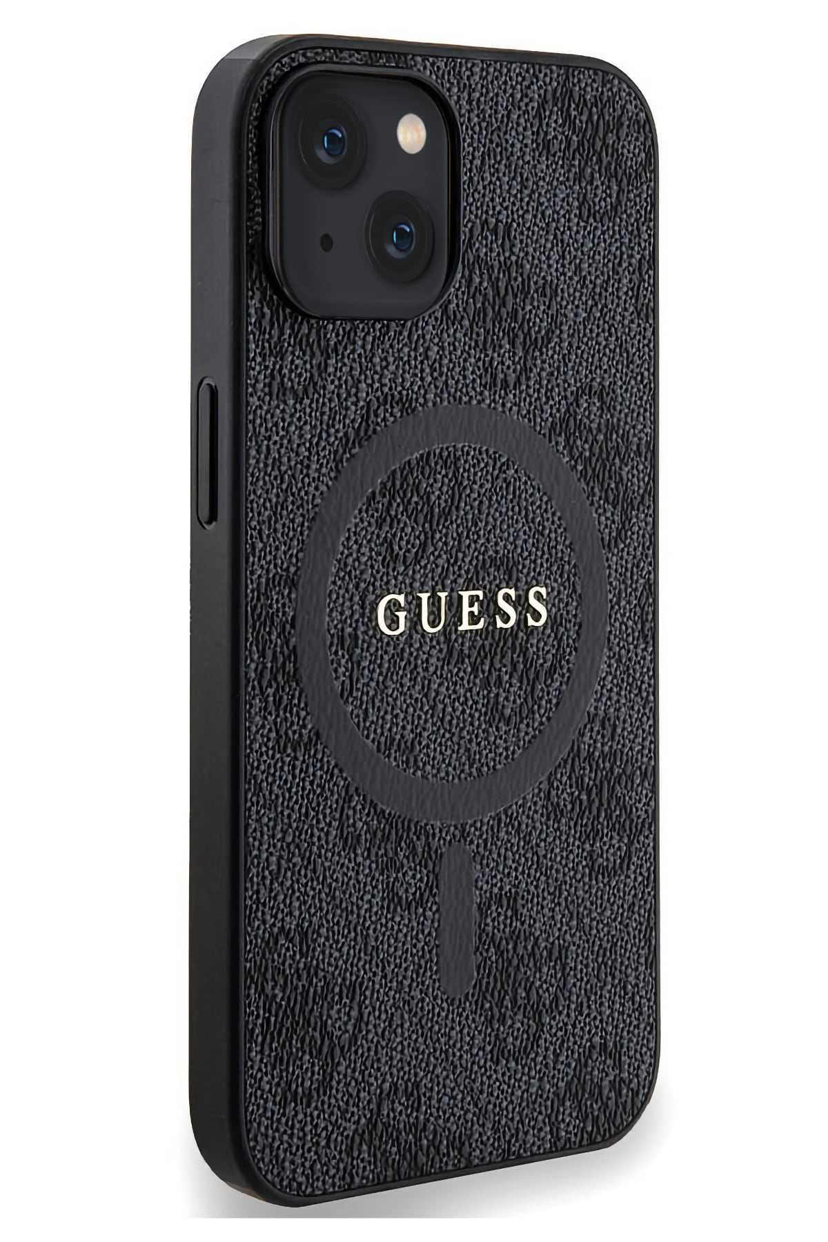 Guess iPhone 14 Magsafe Uyumlu 4G Desenli Kılıf Siyah