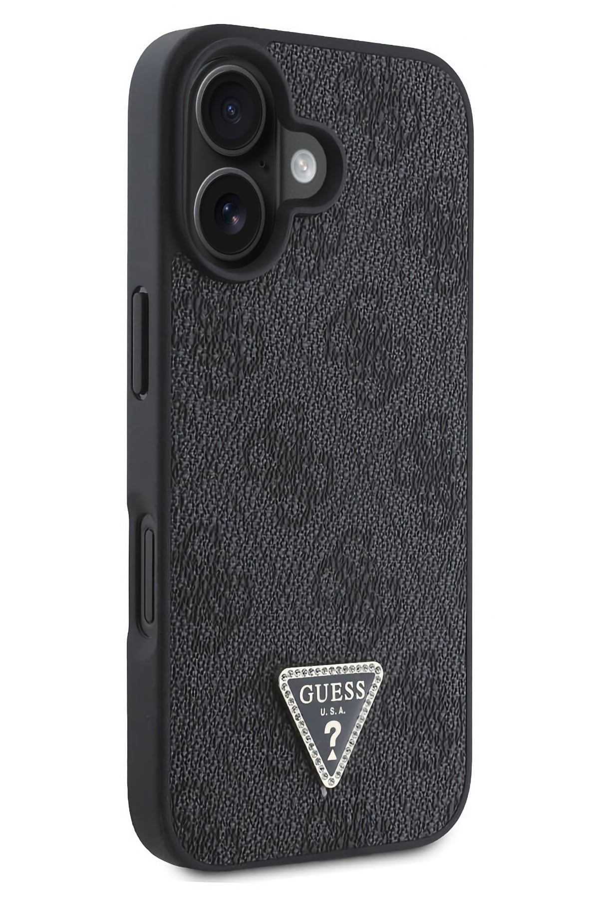 Guess iPhone 16 Plus Uyumlu 4G Desenli Strass Kılıf Siyah