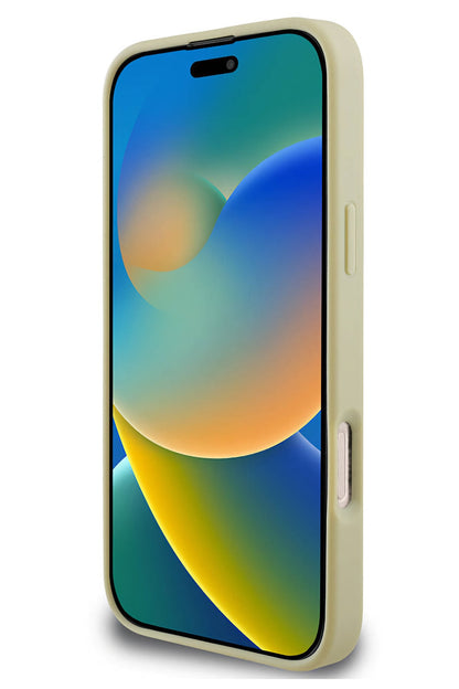 Guess iPhone 16 Pro Max Uyumlu Glitter 4G Logolu Kılıf Gold