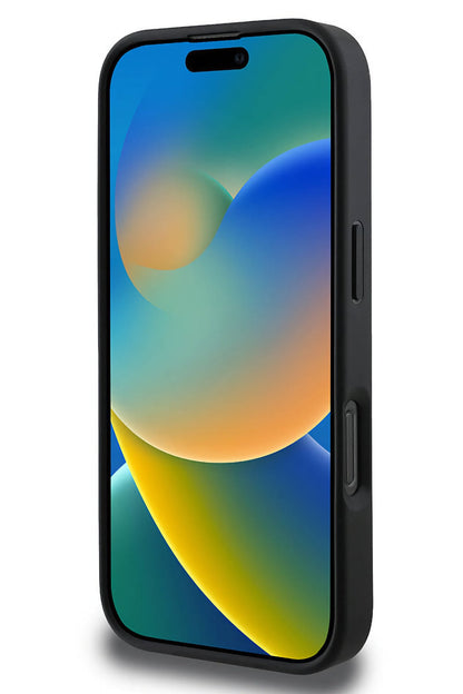 Guess iPhone 16 Pro Max Uyumlu Glitter 4G Logolu Kılıf Siyah
