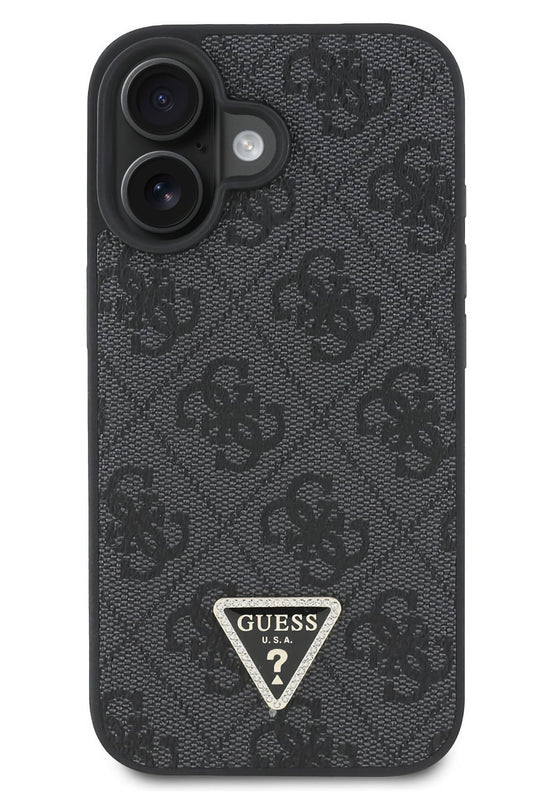 Guess iPhone 16 Uyumlu 4G Desenli Strass Kılıf Siyah