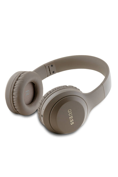 Guess Kulak Üstü Bluetooth 5.3 Katlanabilir Kulaklık Klasik Logolu Kahverengi