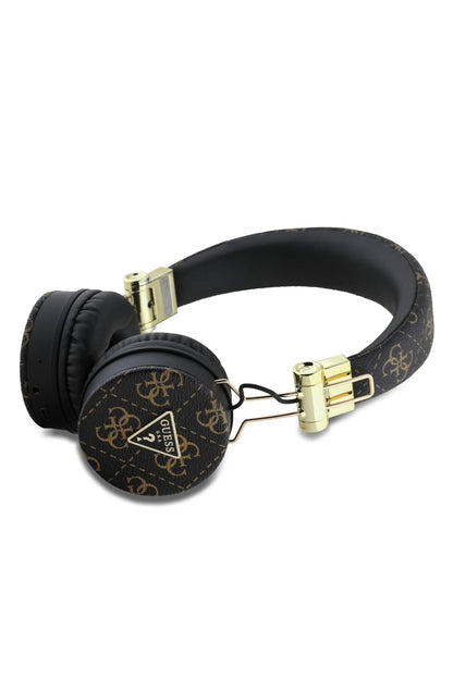Guess Kulak Üstü Bluetooth 5.3 Üçgen Logolu Kulaklık Kahverengi