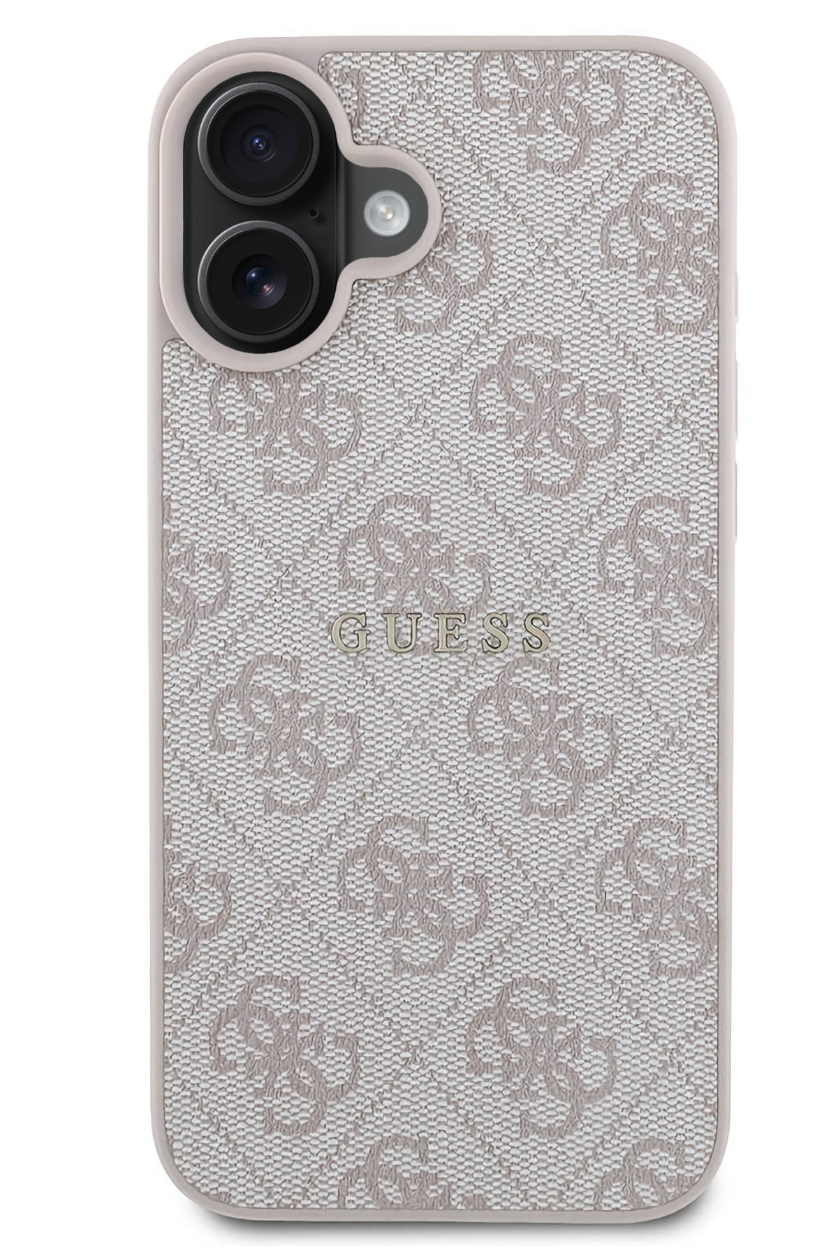 Guess Logolu iPhone 16 Magsafe Uyumlu Kılıf Pembe