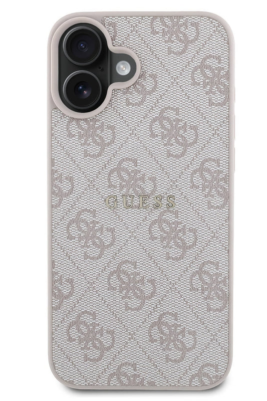 Guess Logolu iPhone 16 Plus Magsafe Uyumlu Kılıf Pembe