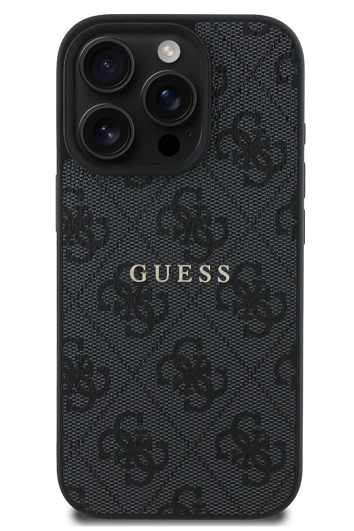 Guess Logolu iPhone 16 Pro Max Magsafe Uyumlu Kılıf Siyah