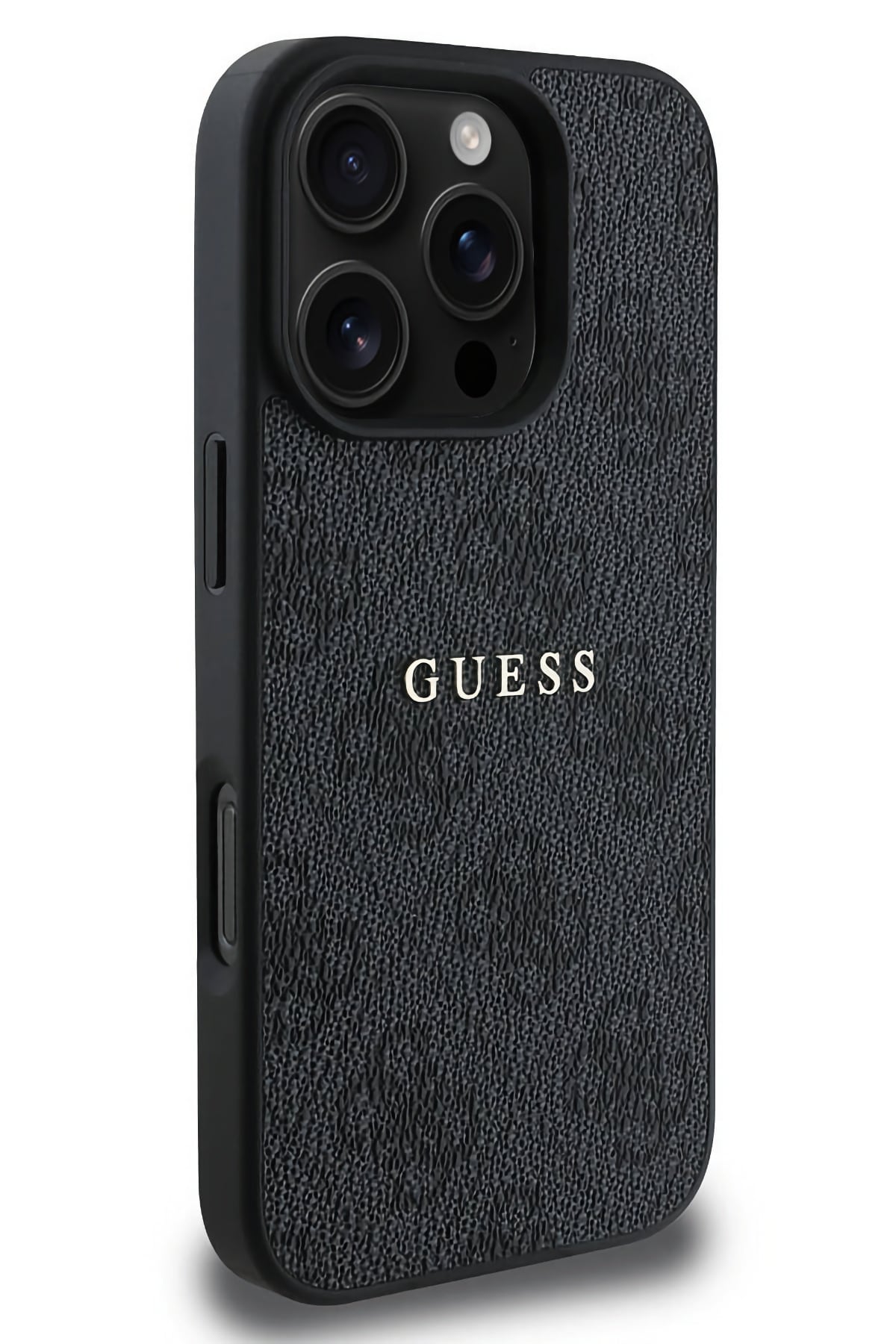Guess Logolu iPhone 16 Pro Max Magsafe Uyumlu Kılıf Siyah