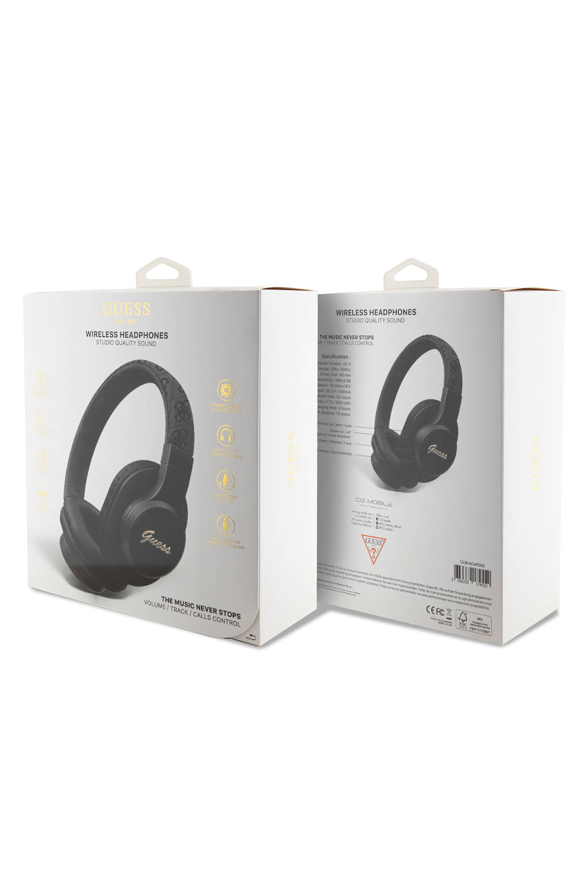 Guess Tone On Kulak Üstü Bluetooth 5.3 Kulaklık Siyah
