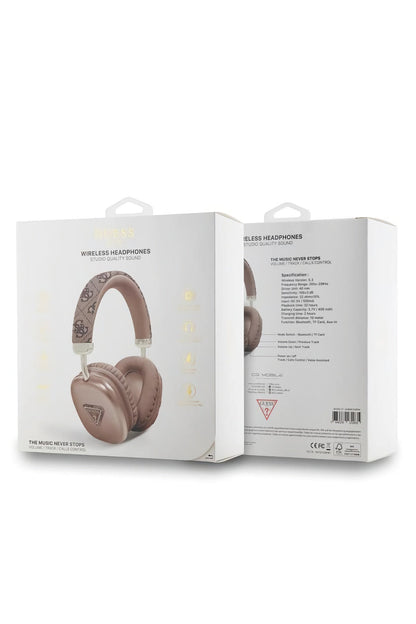 Guess Triangle Kulak Üstü Bluetooth 5.3 Kulaklık Kahverengi