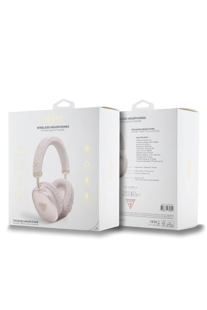 Guess Triangle Kulak Üstü Bluetooth 5.3 Kulaklık Pembe