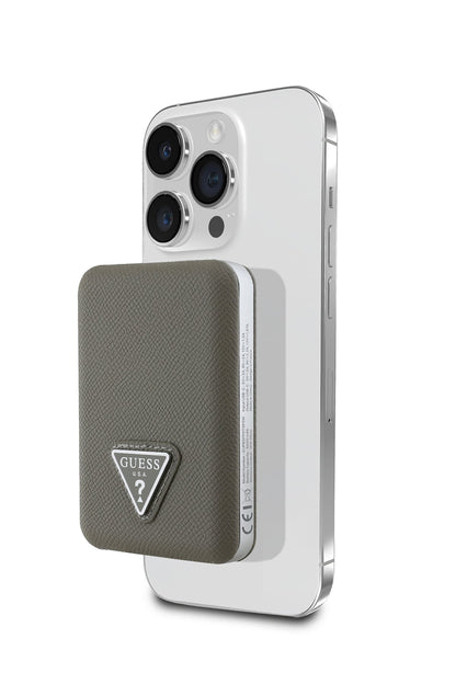 Guess Üçgen Logolu 5000 mAh 15w Magsafe Powerbank Kahverengi