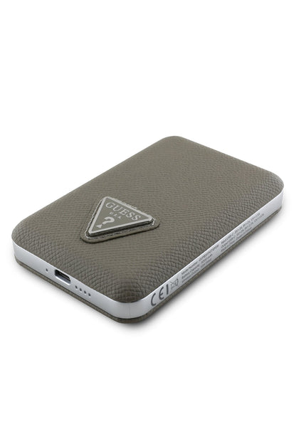 Guess Üçgen Logolu 5000 mAh 15w Magsafe Powerbank Kahverengi