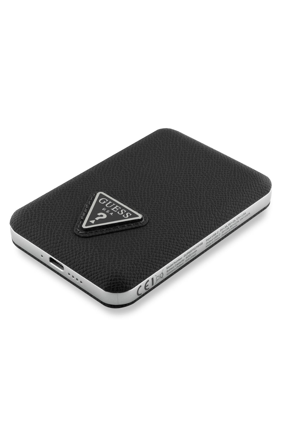 Guess Üçgen Logolu 5000 mAh 15w Magsafe Powerbank Siyah