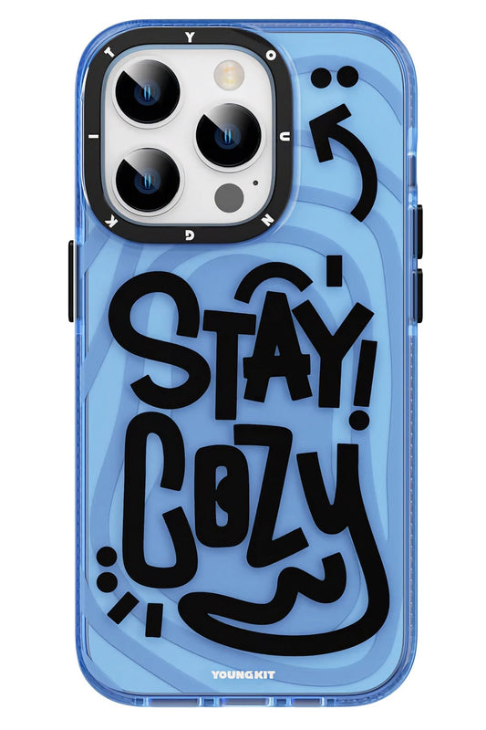 Youngkit Happy Hearth iPhone 15 Pro Uyumlu Mavi Kılıf