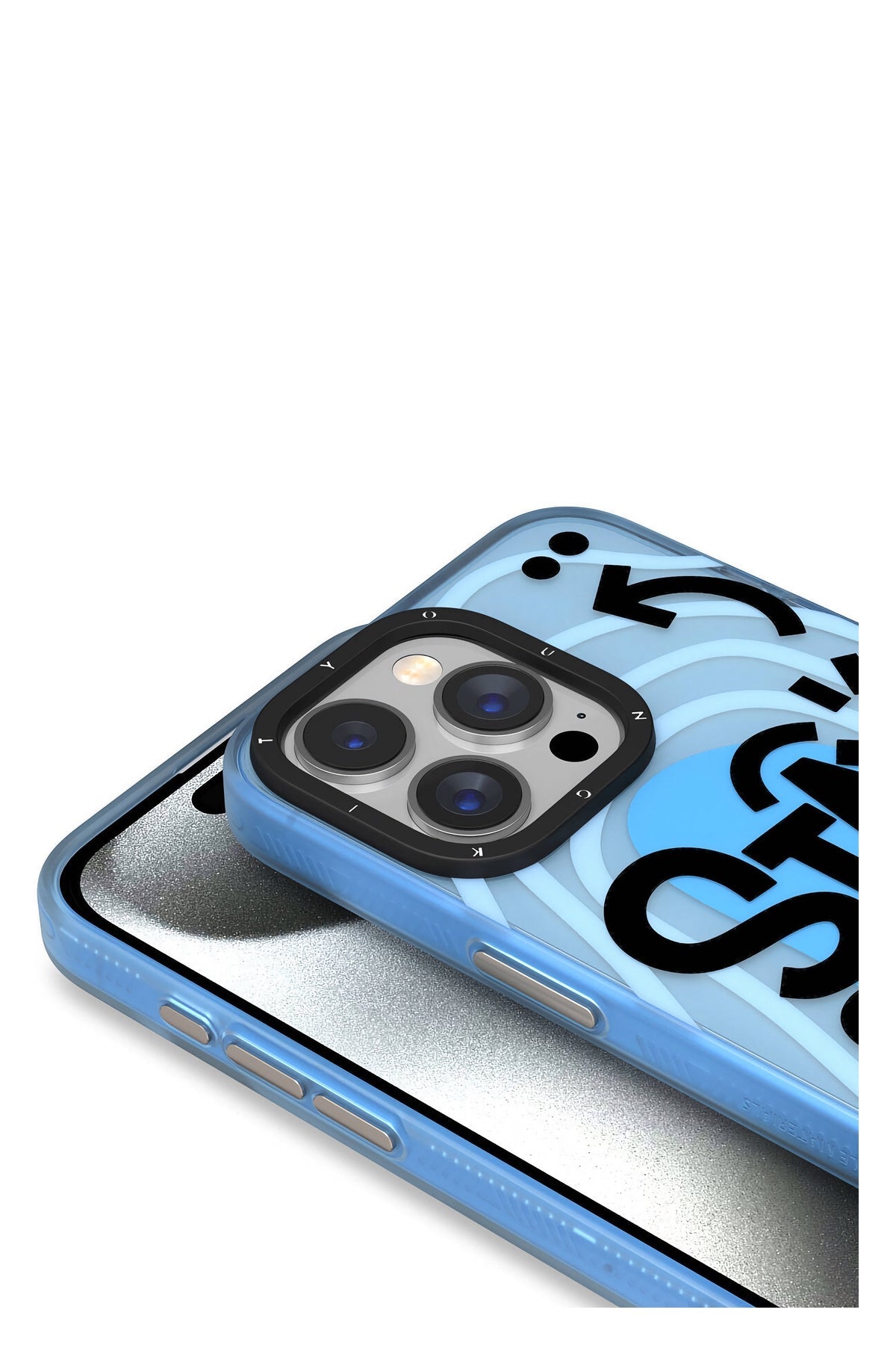 Youngkit Happy Hearth iPhone 15 Pro Max Uyumlu Mavi Kılıf