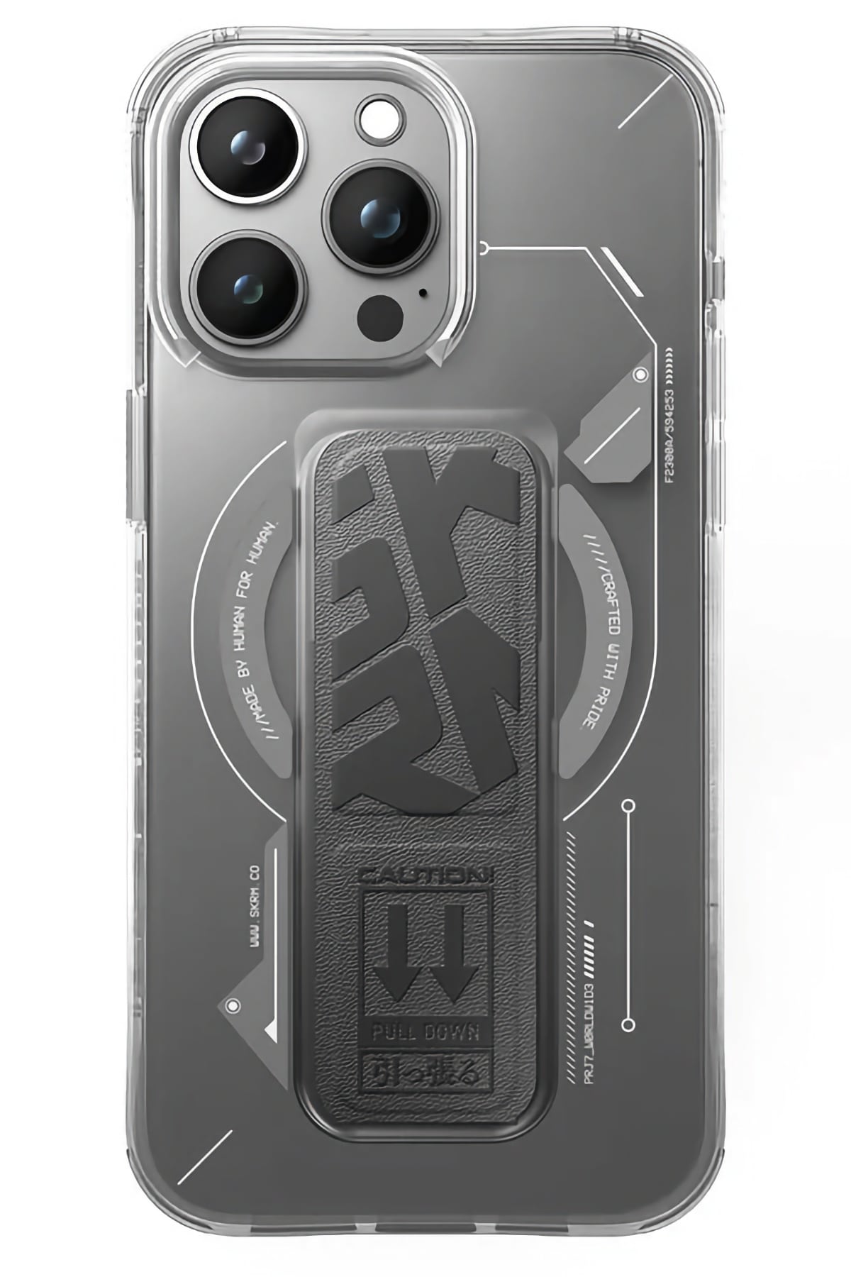 SkinArma iPhone 15 Pro Magsafe Uyumlu Helio Kılıf Gri