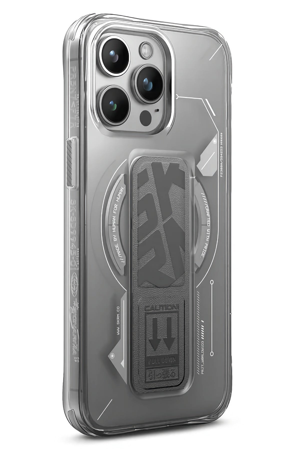 SkinArma iPhone 15 Pro Max Magsafe Uyumlu Helio Kılıf Gri