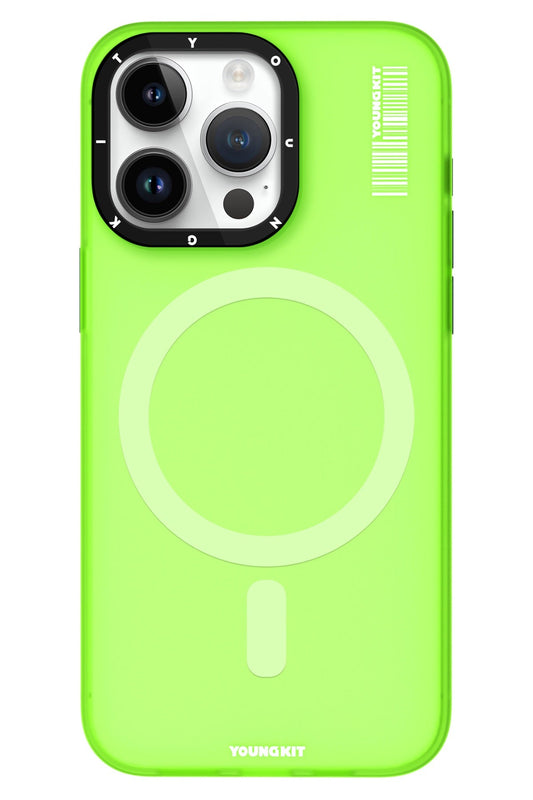 Youngkit Hidden Sand iPhone 15 Pro uyumlu Magsafe Mat Yeşil Kılıf