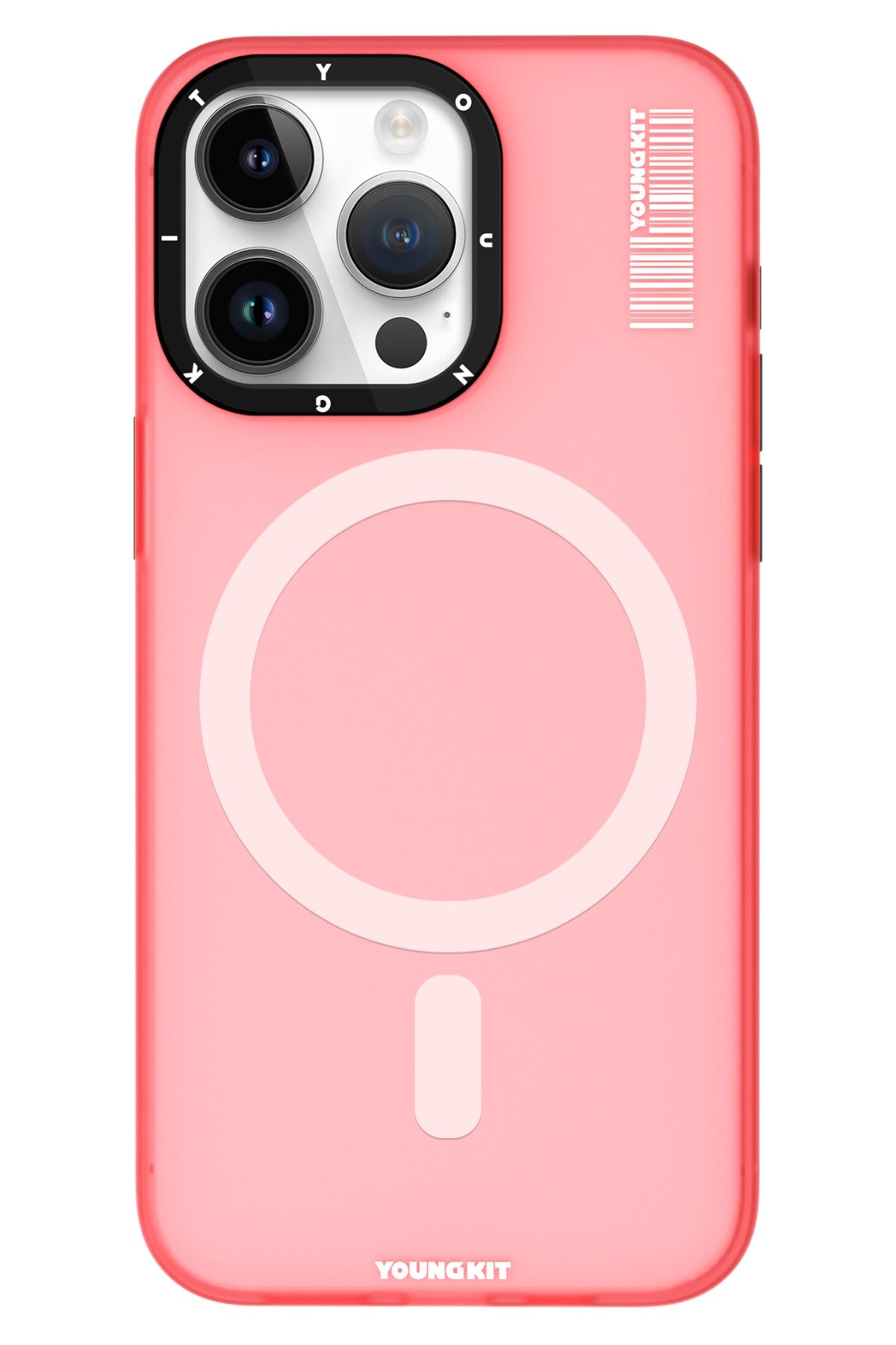 Youngkit Hidden Sand iPhone 15 Pro Max uyumlu Magsafe Mat Pembe Kılıf