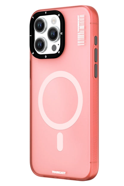 Youngkit Hidden Sand iPhone 15 Pro Max uyumlu Magsafe Mat Pembe Kılıf