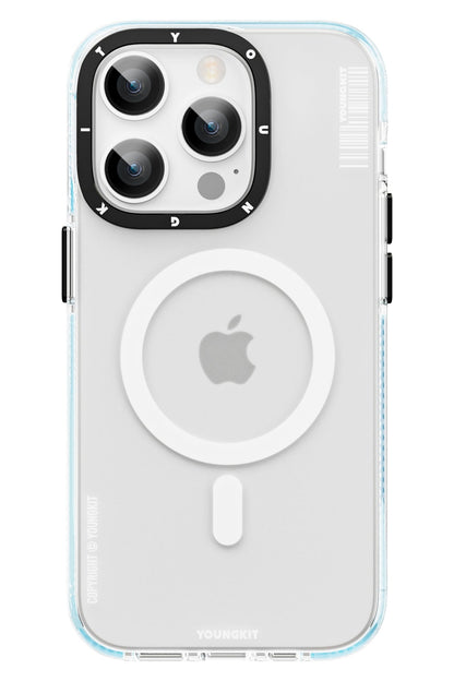 Youngkit Jane Sand iPhone 14 Pro Max Magsafe Buzlu Mavi Kılıf