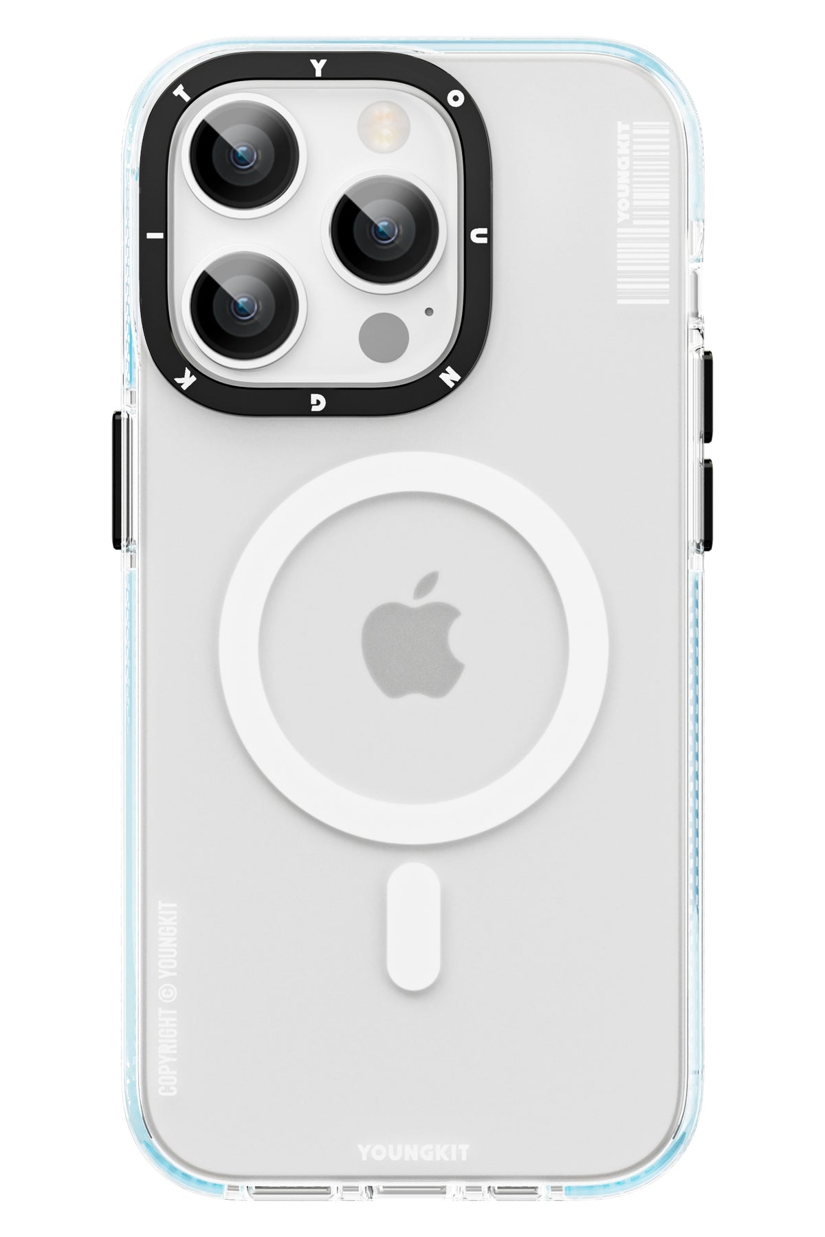 Youngkit Jane Sand iPhone 14 Pro Magsafe Buzlu Mavi Kılıf