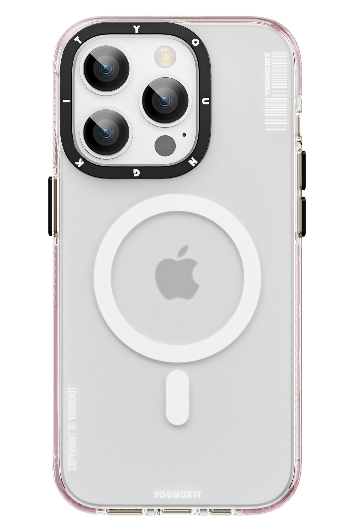 Youngkit Jane Sand iPhone 14 Pro Magsafe Buzlu Pembe Kılıf