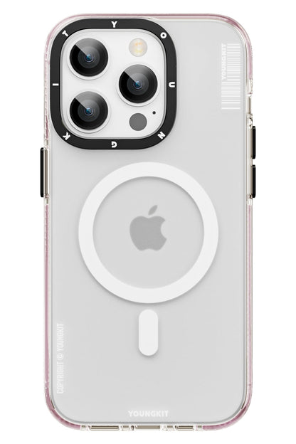 Youngkit Jane Sand iPhone 14 Pro Magsafe Buzlu Pembe Kılıf