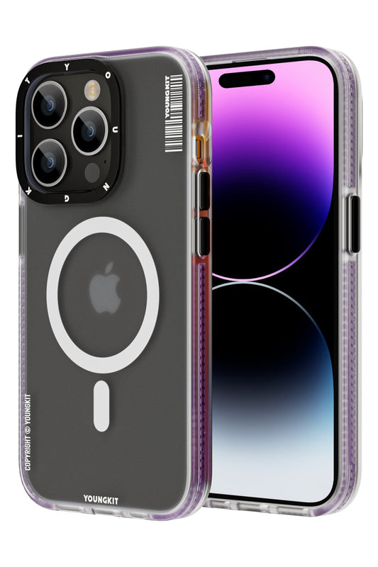 Youngkit Jane Sand iPhone 13 Pro Max Magsafe Buzlu Derin Mor Kılıf