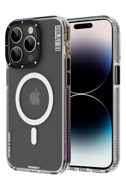 Youngkit Jane Sand iPhone 13 Pro Magsafe Buzlu Siyah Kılıf