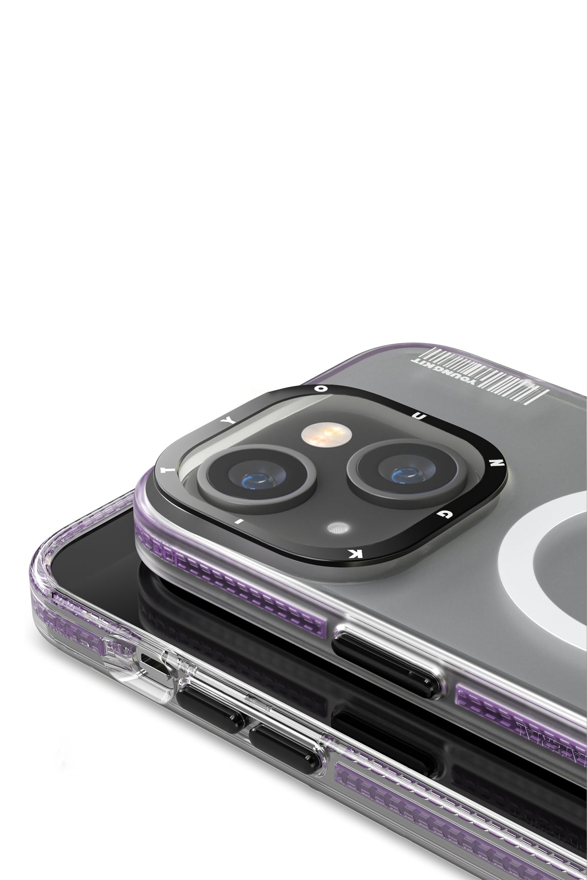 Youngkit Jane Sand iPhone 14 Plus Magsafe Buzlu Derin Mor Kılıf