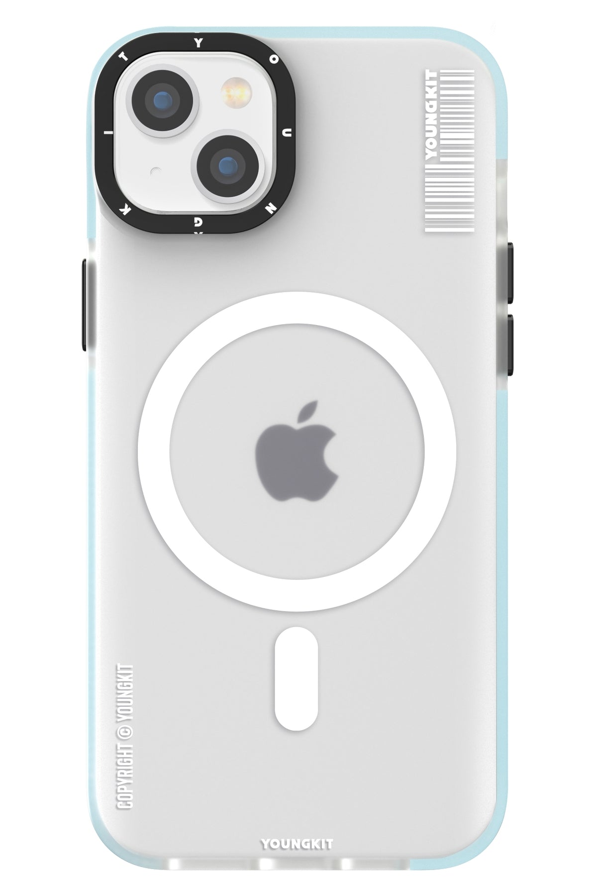 Youngkit Jane Sand iPhone 14 Magsafe Buzlu Mavi Kılıf