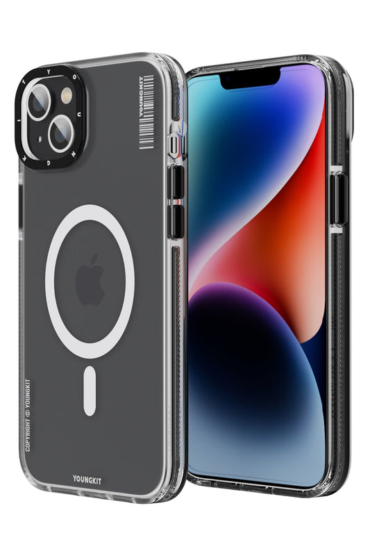 Youngkit Jane Sand iPhone 14 Magsafe Buzlu Siyah Kılıf