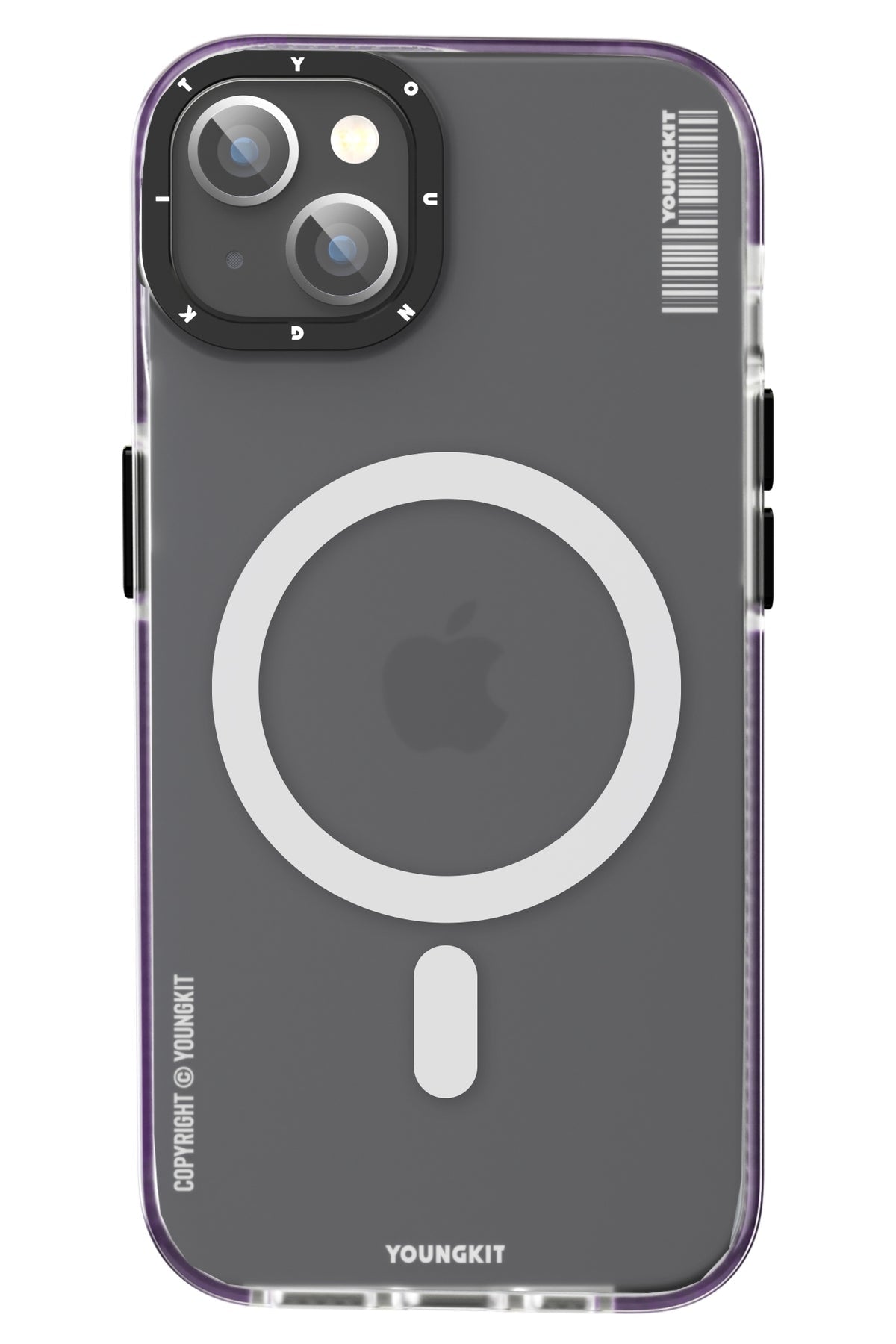Youngkit Jane Sand iPhone 14 Magsafe Buzlu Derin Mor Kılıf