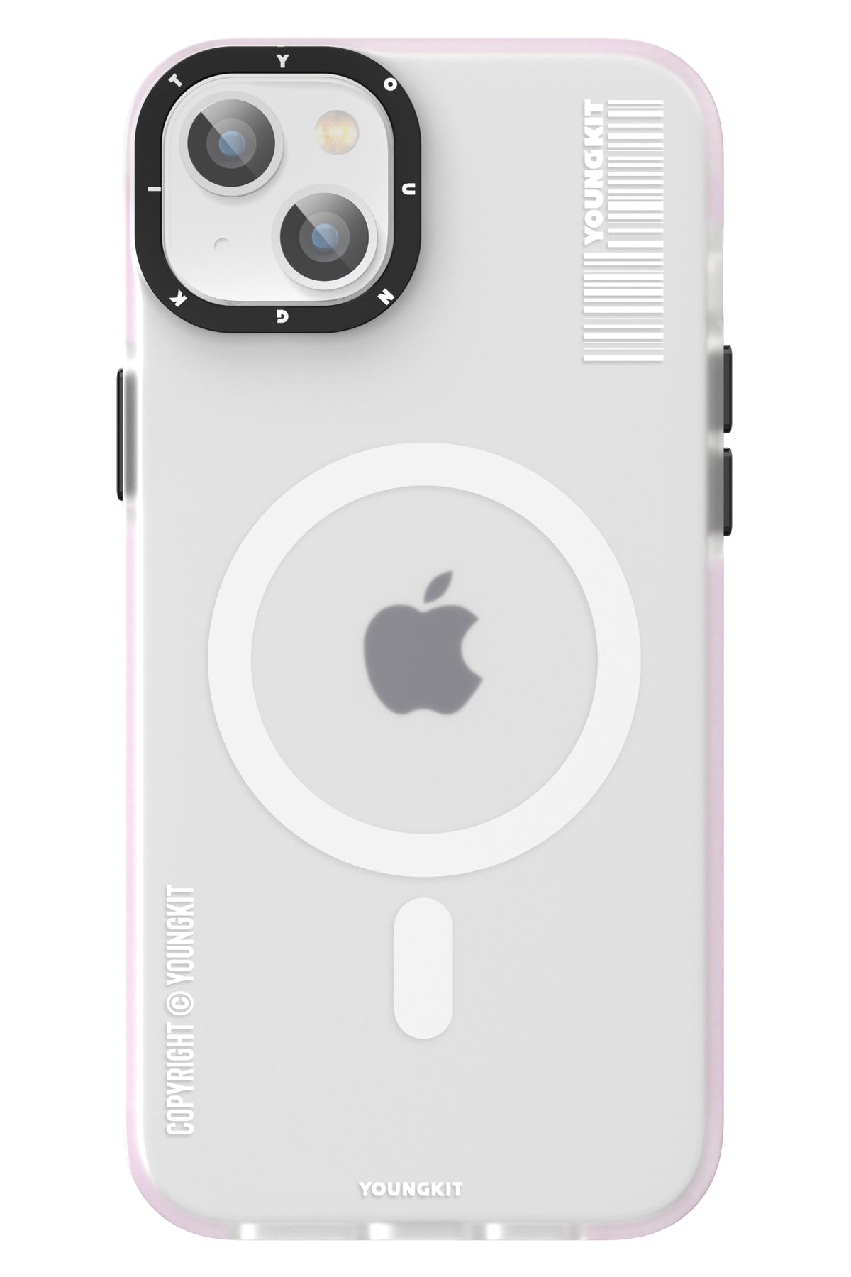 Youngkit Jane Sand iPhone 14 Magsafe Buzlu Pembe Kılıf