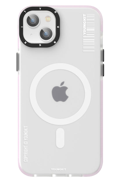 Youngkit Jane Sand iPhone 14 Magsafe Buzlu Pembe Kılıf