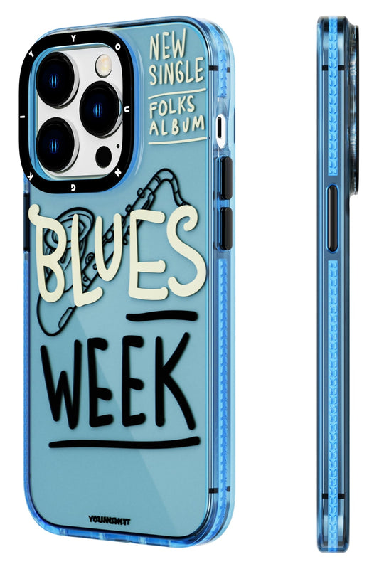 Youngkit Jazz iPhone 14 Pro Mavi Kılıf